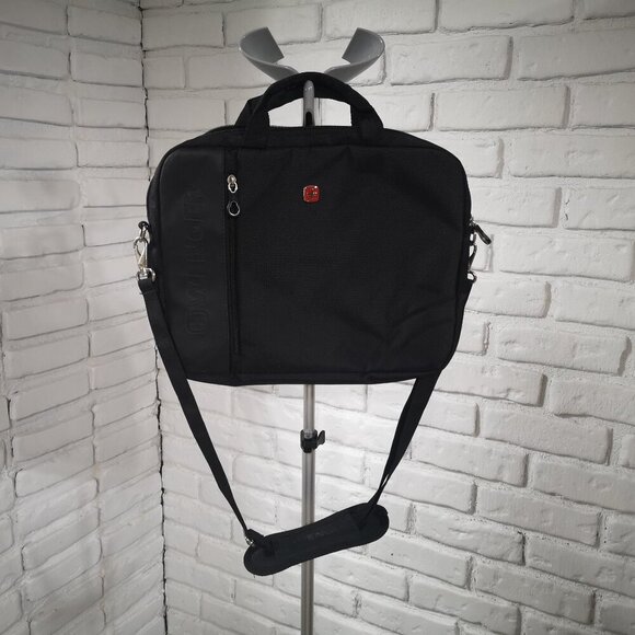 NWOT Wenger Black Zipper Closure Notebook Carry Case w/ 2 Carry Handles - Picture 1 of 7